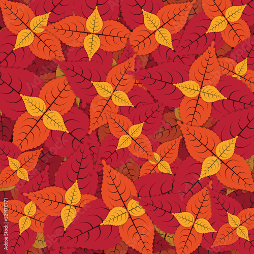 Layered editable vector illustration of leaves background.