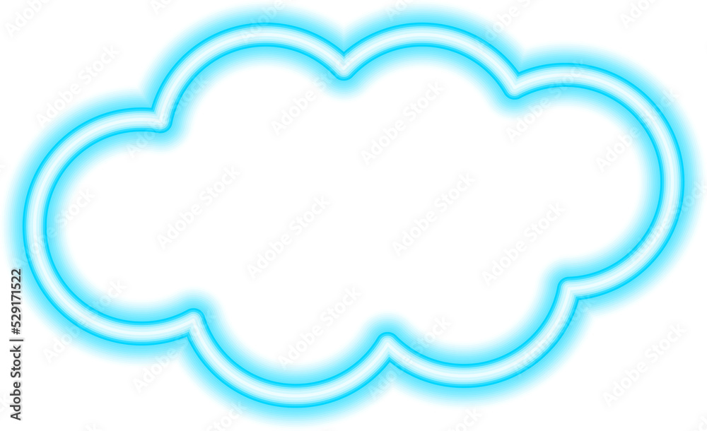 cloud neon icon cloud neon icon