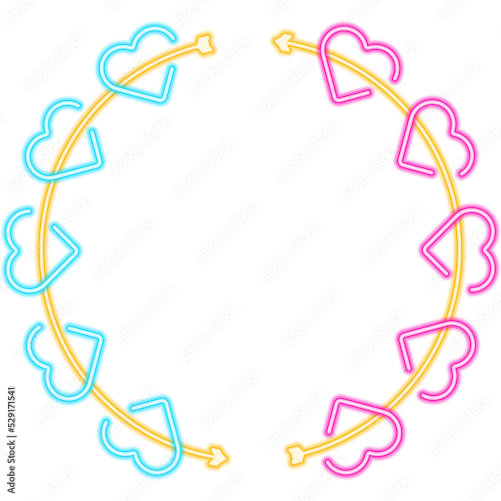 love arrow frame neon love arrow frame neon