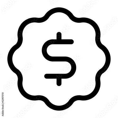 dollar badge icon