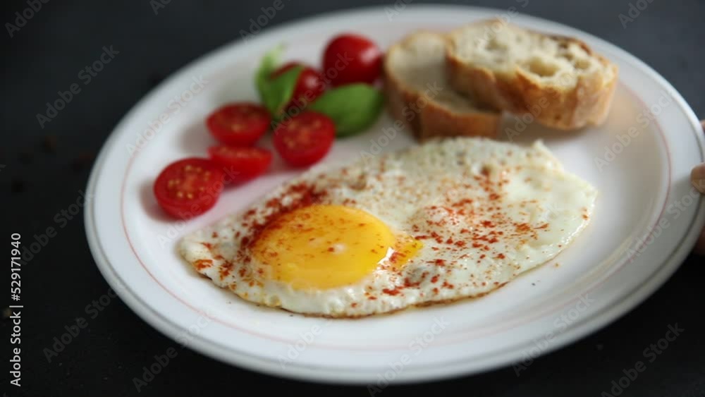 fried egg breakfast omelette healthy food background top view copy space organic eating raw fried egg breakfast omelette healthy food background top view copy space organic eating raw