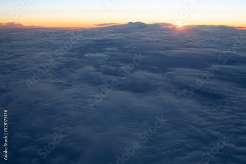 Clouds from an airplane window