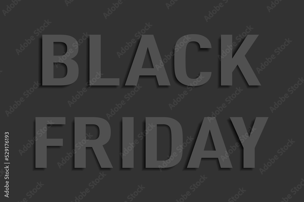 black friday on dark background. Vector illustration