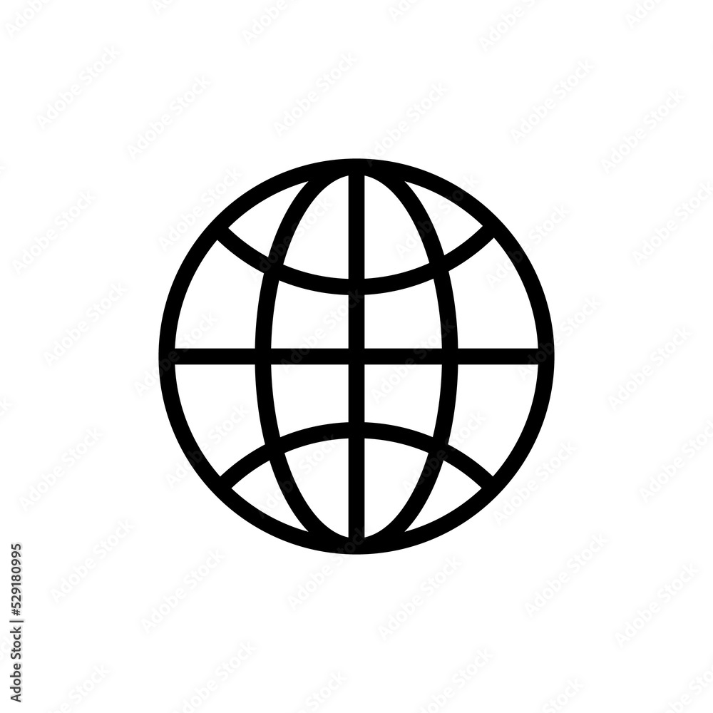 globe symbol for icon design