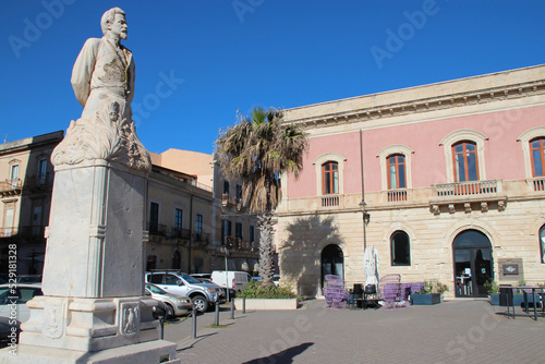 cesare battisti square in syracusa in sicily (italy)