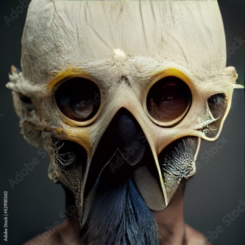 portrait of a person with a mask 