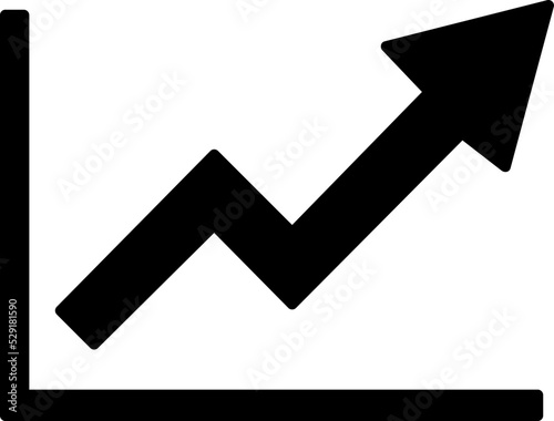  Increased arrow vector symbol icon on white background..eps