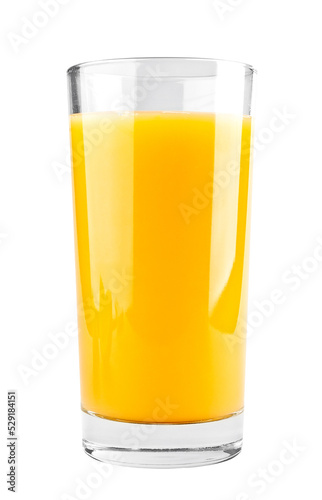 Photographie Glass of orange juice isolated on transparent background. Png