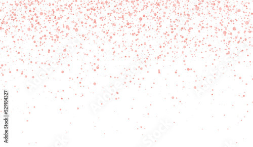 Rose gold glitter confetti isolated PNG