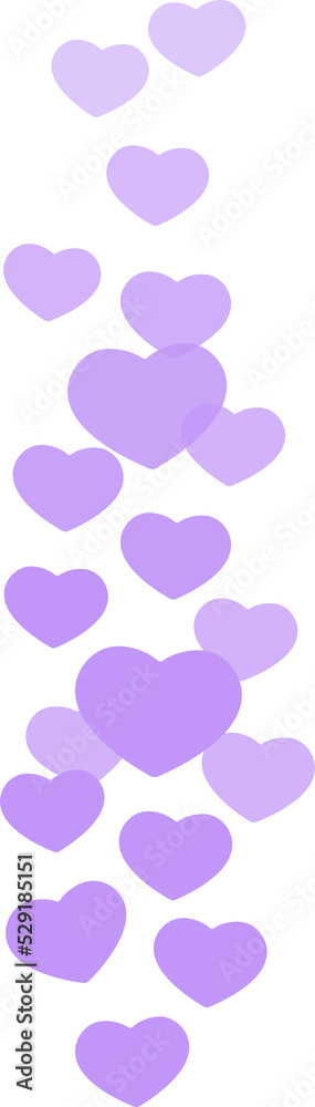Likes in the live stream is a flying up icon heart. The likes user counter for online videos. PNG illustration for social media bloggers. Multicolored hearts in fashionable pastel colors.