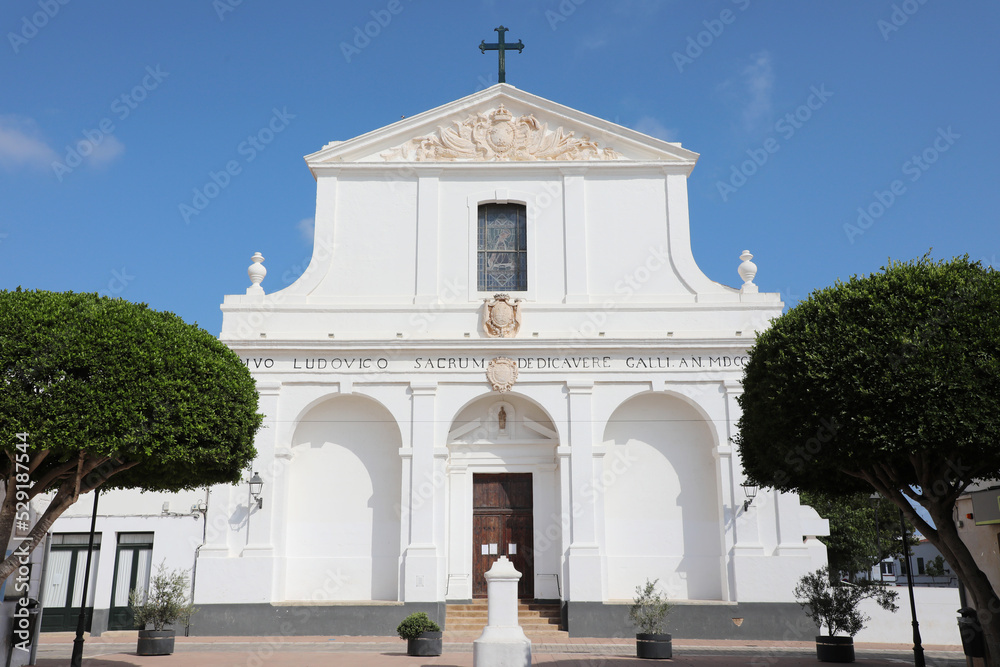 Iglesia de San Luis (Sant Lluis), en la isla de Menorca (Islas Baleares, España)