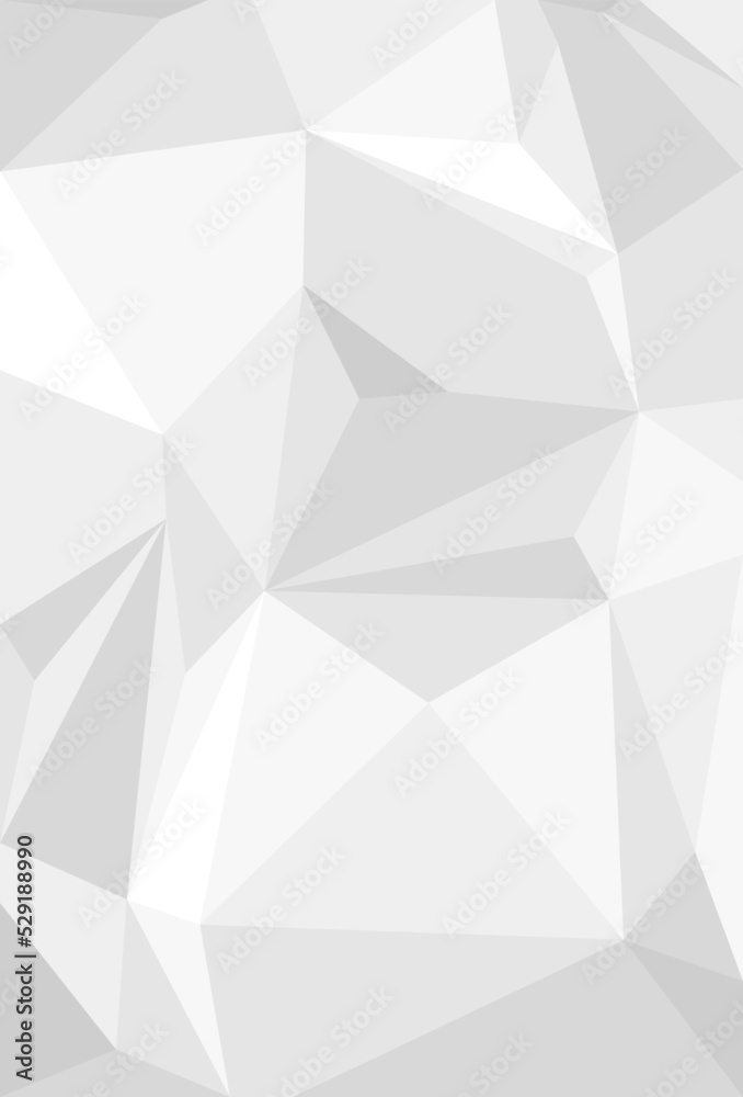 Fototapeta premium Triangular mosaic. Polygonal light white and gray background. Geometric shapes. Vector illustration.