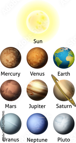 An illustration of the planets of the solar system © Christos Georghiou