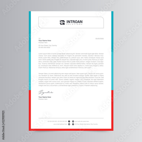 Modern and Corporate Letterhead Template