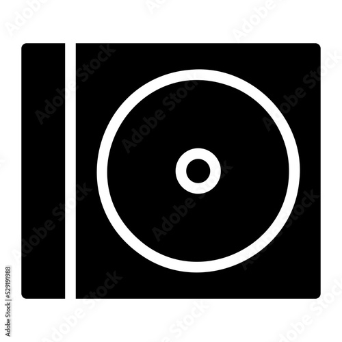 compact disc glyph icon