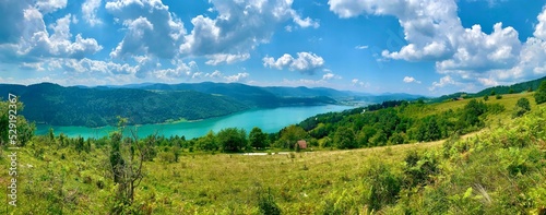 Panoramic view of the majestic lake Zlatar near Nova Varos, Serbia photo