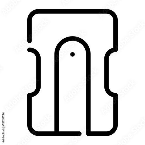 pencil sharpener line icon
