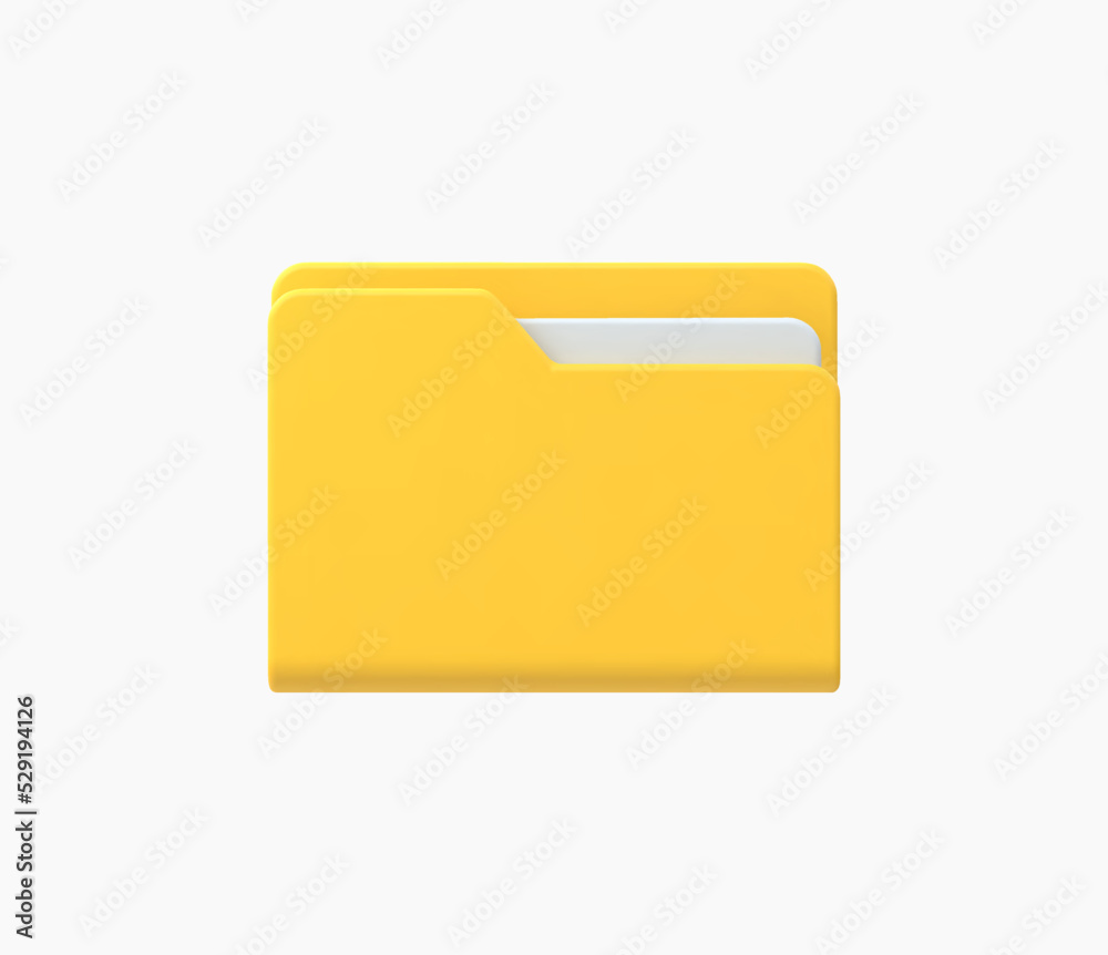 3d Realistic data folder icon vector illustration. 3d Realistic data folder icon vector illustration.