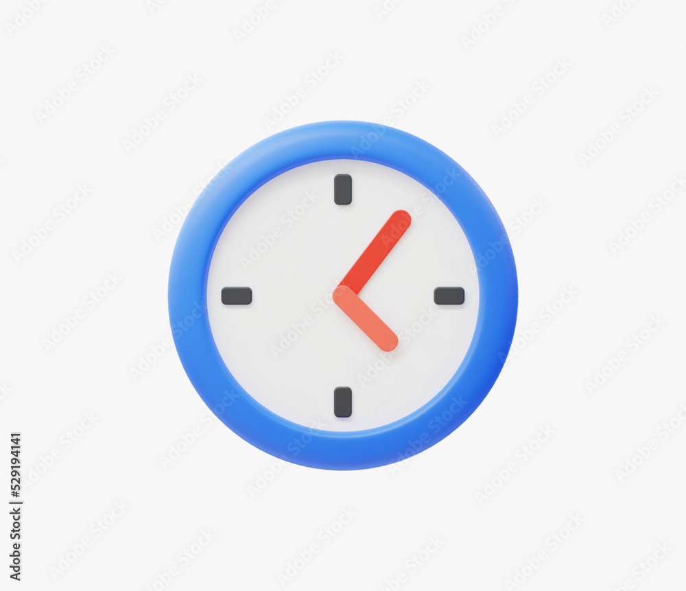 3d Realistic Clock Icon vector illustration. 3d Realistic Clock Icon vector illustration.