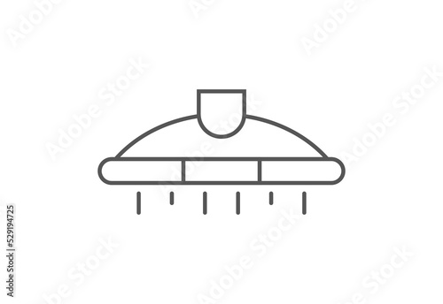 Air extractor isolated icon in linear style. Kitchen furniture element, house interior decoration vector illustration.