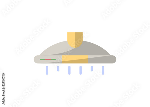 Air extractor isolated icon in flat style. Kitchen furniture element, house interior decoration vector illustration.