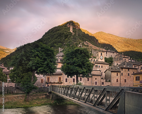 italian village standing on the river water