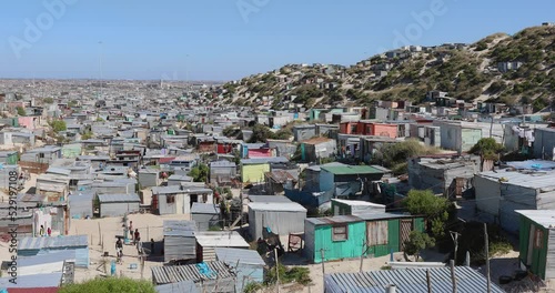 Over looking khayelitsha growing township with Table mountain in the background. 