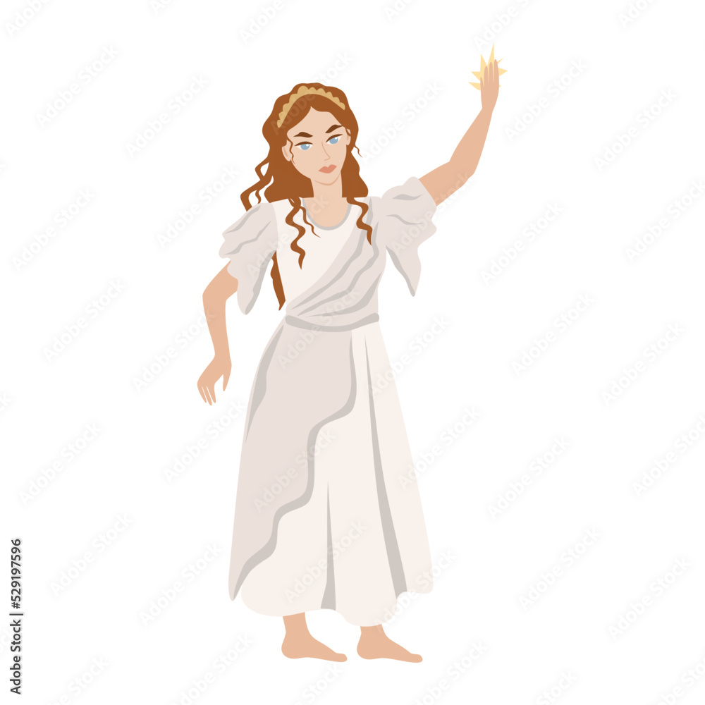 Woman in ancient Greek clothing Woman in ancient Greek clothing