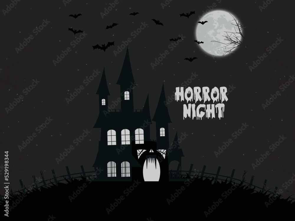 Happy halloween background design with vector illustration