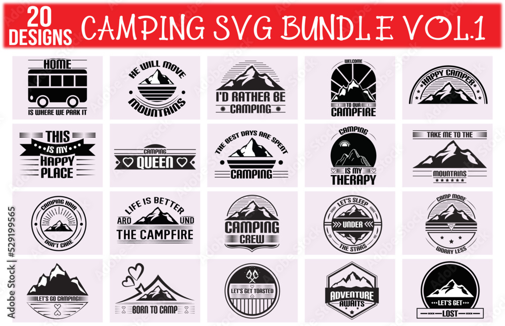 camping svg bundle vol.1