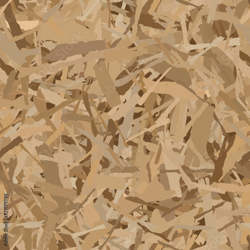 OSB seamless pattern. Chip wooden building panels. Plywood vector texture. Oriented particle board background. Sheet of fibreboard with fragments of compressed sawdust.