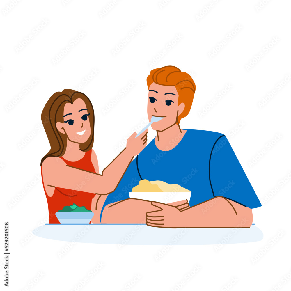 couple eating vector. food man woman, happy lunch, together meal couple eating character. people flat cartoon illustration couple eating vector. food man woman, happy lunch, together meal couple eating character. people flat cartoon illustration