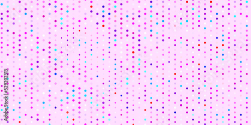 Light blue, red vector pattern with spheres.