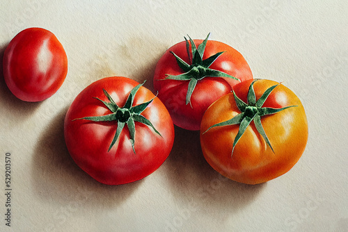 Fresh ripe tomatoes. Red tomato. Close-up juicy vegetables. Applicable for ketchup, juice advertising.