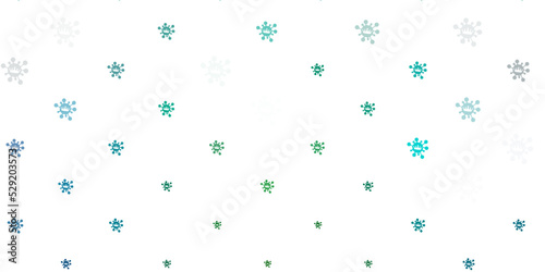 Light blue, green vector texture with disease symbols.