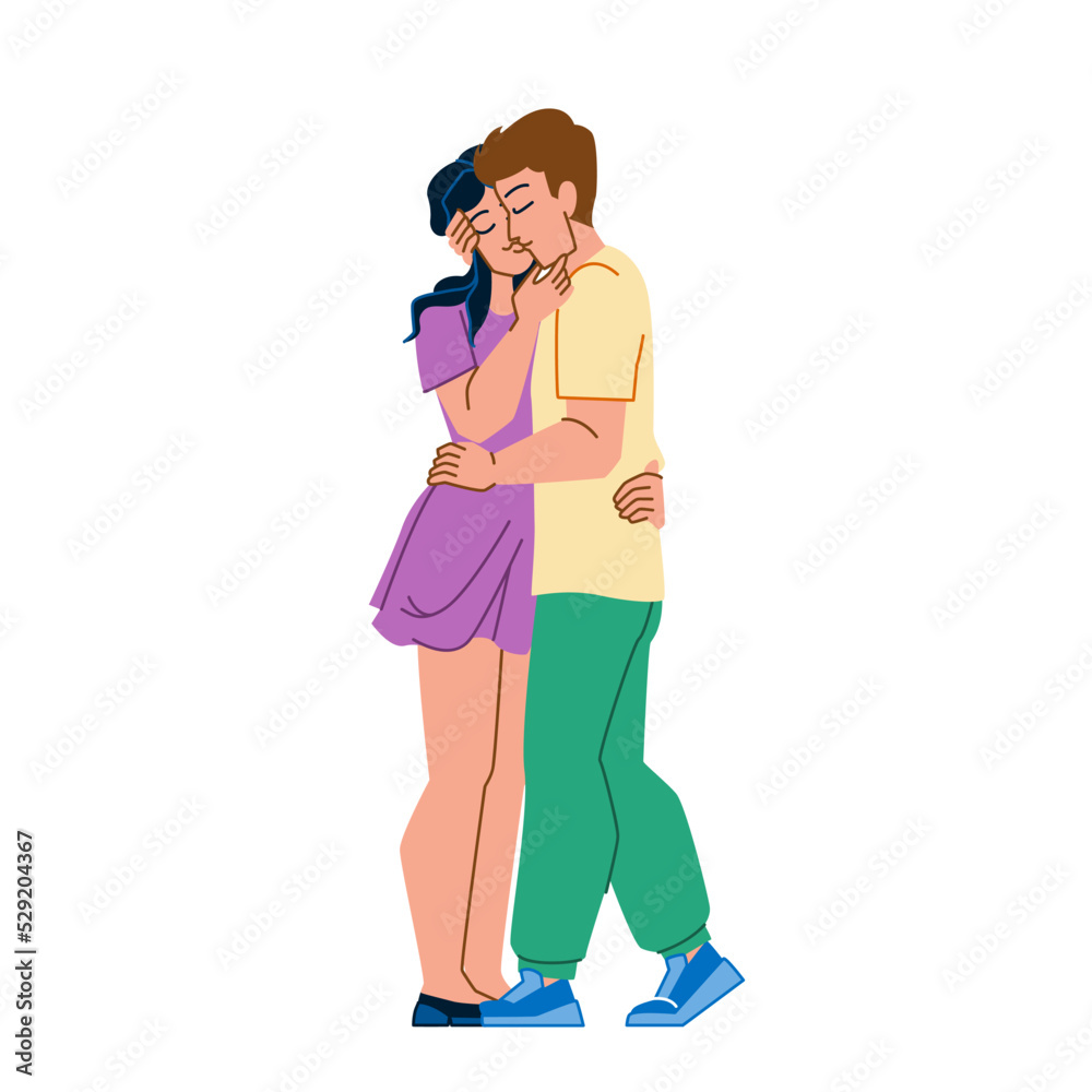 couple kissing vector. love woman man, young hug relationship, romance couple kissing character. people flat cartoon illustration couple kissing vector. love woman man, young hug relationship, romance couple kissing character. people flat cartoon illustration