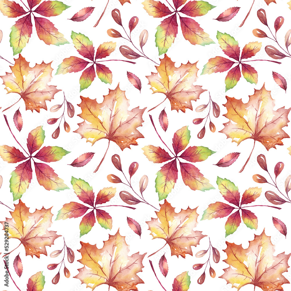 Fall leaves seamless pattern Fall leaves seamless pattern