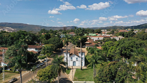 Panoramic view of the historic district of Pirenopolis city in the heart of Goias  Brazil 