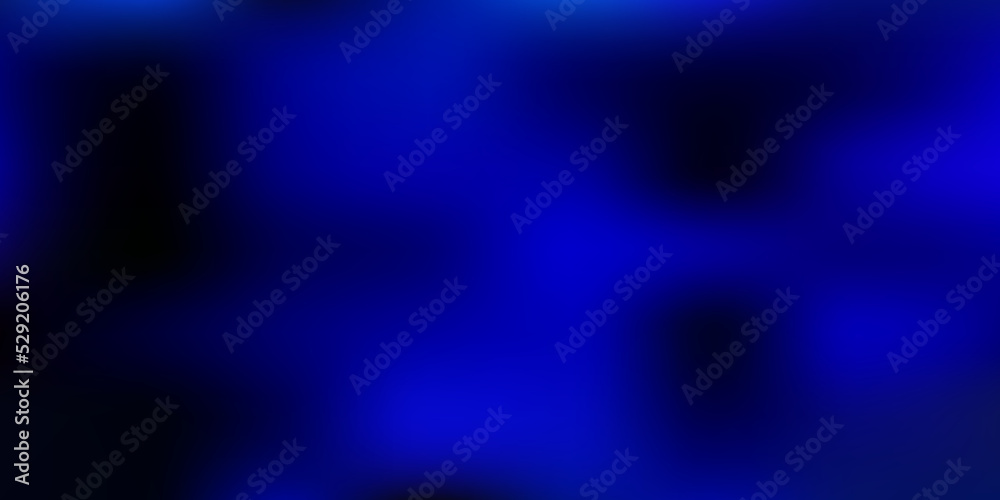 Obraz premium Dark blue vector blurred background.