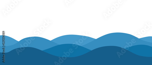 Blue sea wave