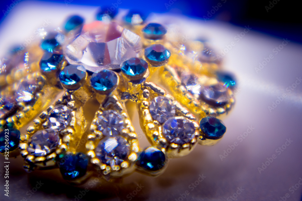 A beautiful imitated ring with diamond studded on the top