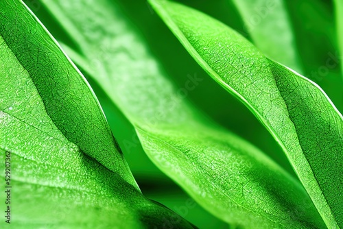 Raster illustration of green grass closeup texturefloral arrangement with Monstera, palm frond and ornamental foliage plants. Greenery, Tropical banana leaf texture. 3D artwork rendering background photo