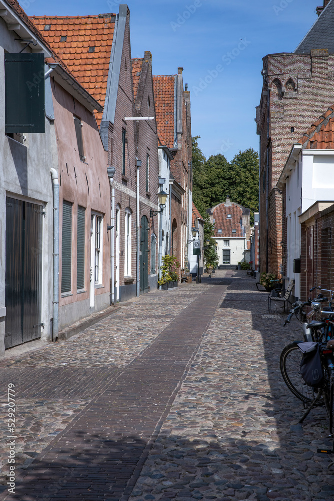 street at, city of elburg, gelderland, veluwe, netherlands, historic medieval, 
