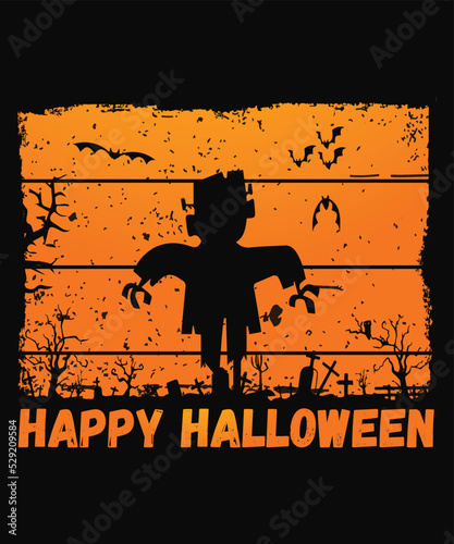Happy Halloween Vector t-shirt Design Template 