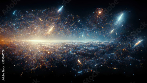 abstract Fantastic space panorama with stars