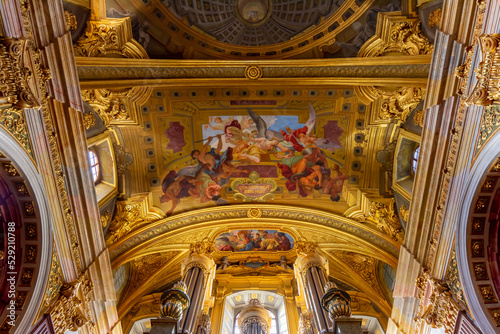 Interiors of Jesuit church (Jesuitenkirche) or University church, Vienna, Austria 