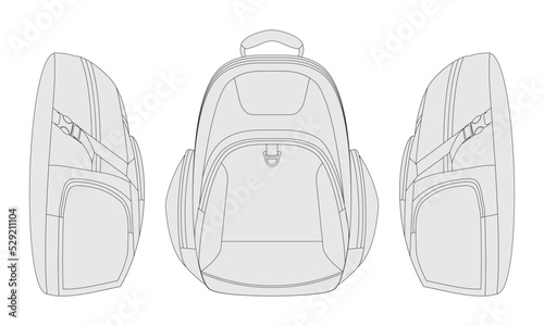 backpack vector