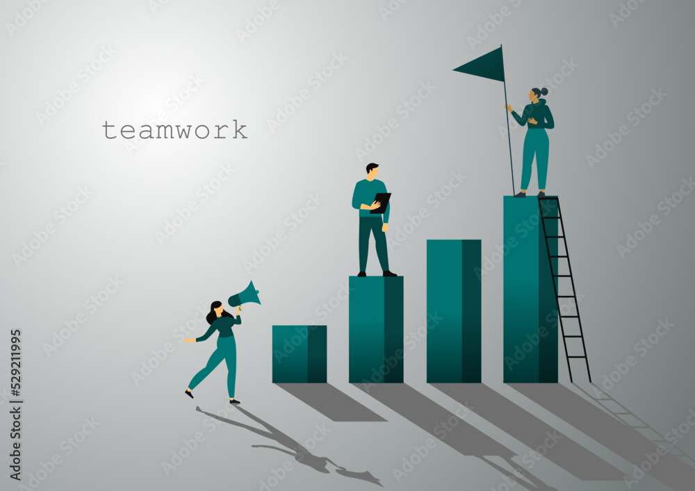 Teamwork vector Illustration. Conceptual business story. teamwork abstract metaphor, partnership, collaboration, solving problems, effective business solutions. Teamwork vector Illustration. Conceptual business story. teamwork abstract metaphor, partnership, collaboration, solving problems, effective business solutions.