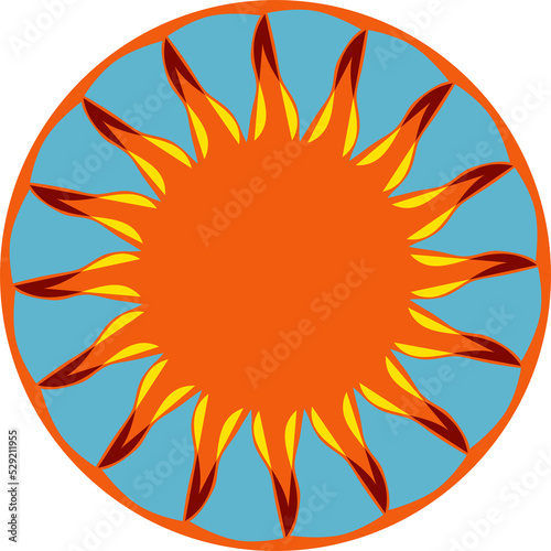 Sun Mosaic illustration Icon