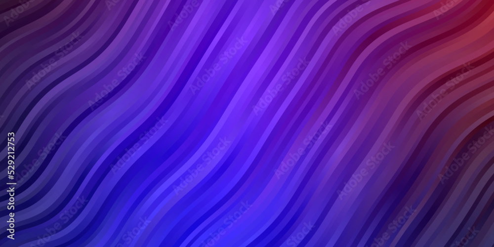 Fototapeta premium Light Blue, Red vector backdrop with curves.